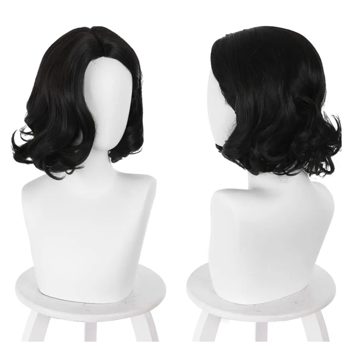 Synthetic Braided Wigs For Black Women - Peruca Sintética Curta Preta Ondulada com
