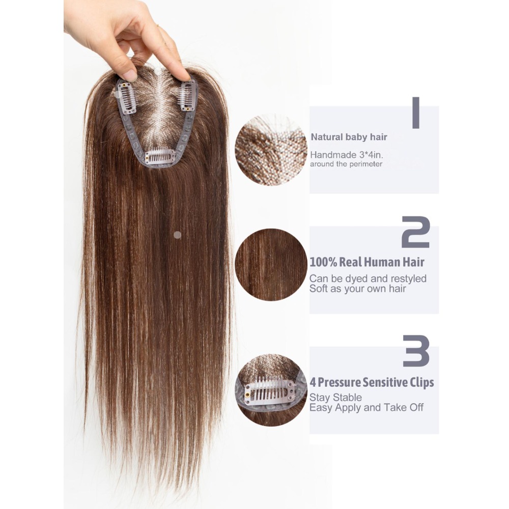 100% toppers de cabelo humano  - Seamless Clip In Hair Extensions Human Hair avaliação e preço