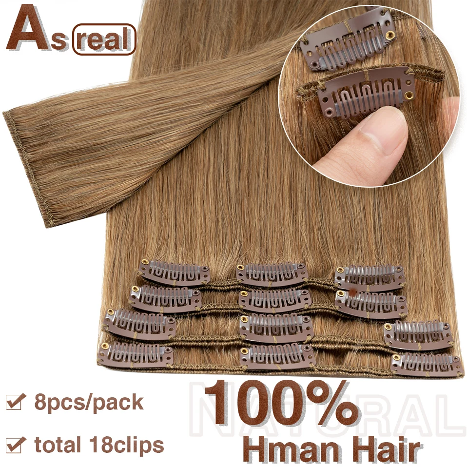 S-noilite extensões de cabelo  - Seamless Clip In Hair Extensions Human Hair avaliação e preço