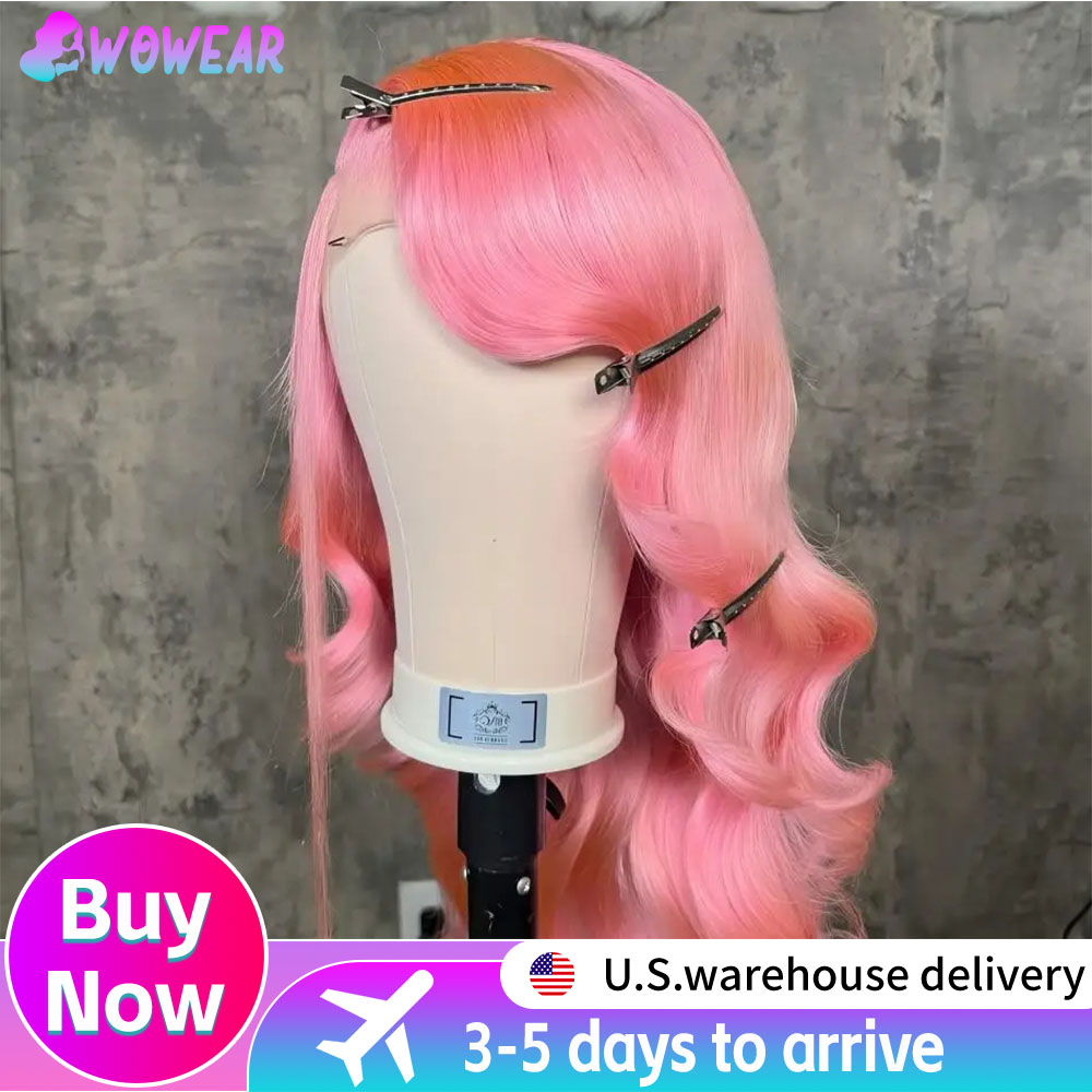 30 Polegada onda do corpo rosa - Lace Front Wigs avaliação e preço
