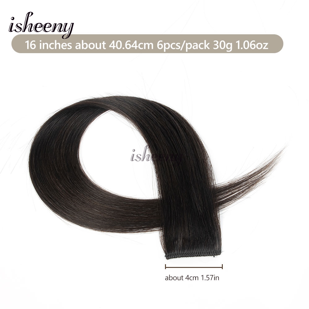 Isheeny 6 Peças Mini Apliques  - Seamless Clip In Hair Extensions Human Hair avaliação e preço