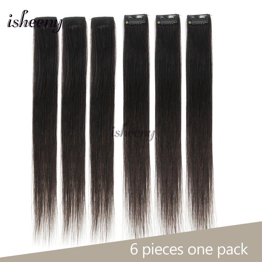 Isheeny 6 Peças Mini Apliques  - Seamless Clip In Hair Extensions Human Hair avaliação e preço