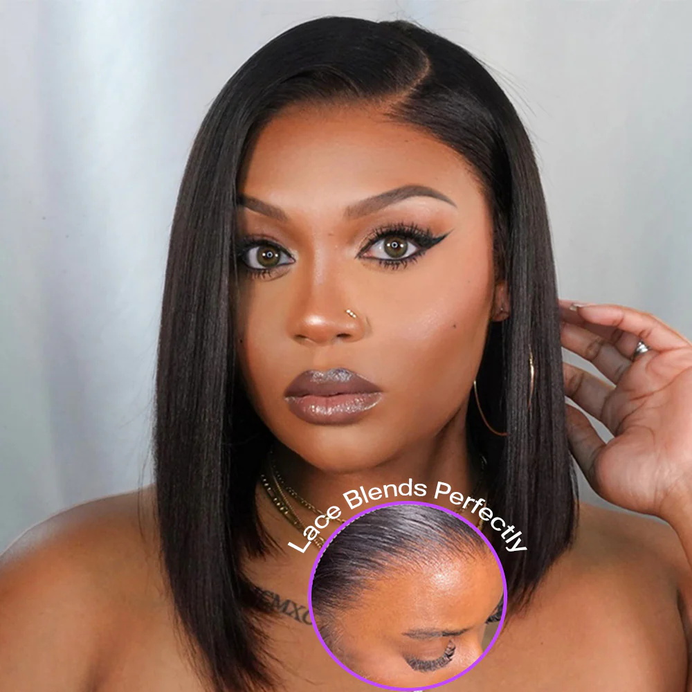 Perucas Bob Retas Sem Cola de  - Glueless Wear And Go Human Hair Wig avaliação e preço