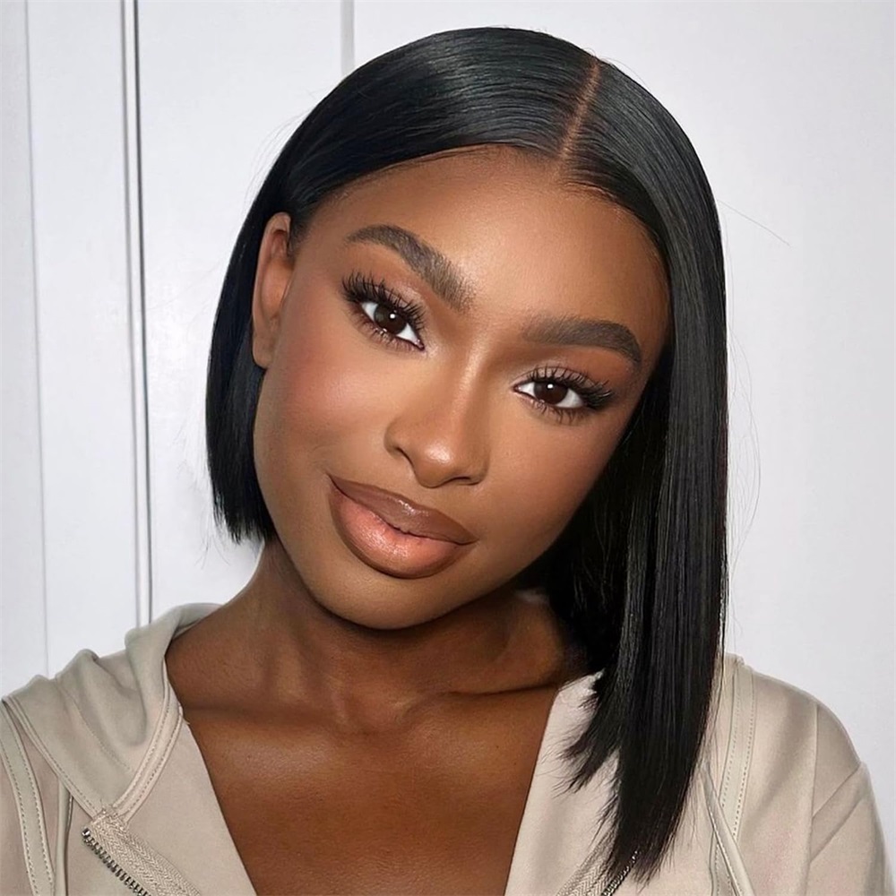 Perucas Bob Retas Sem Cola de  - Glueless Wear And Go Human Hair Wig avaliação e preço