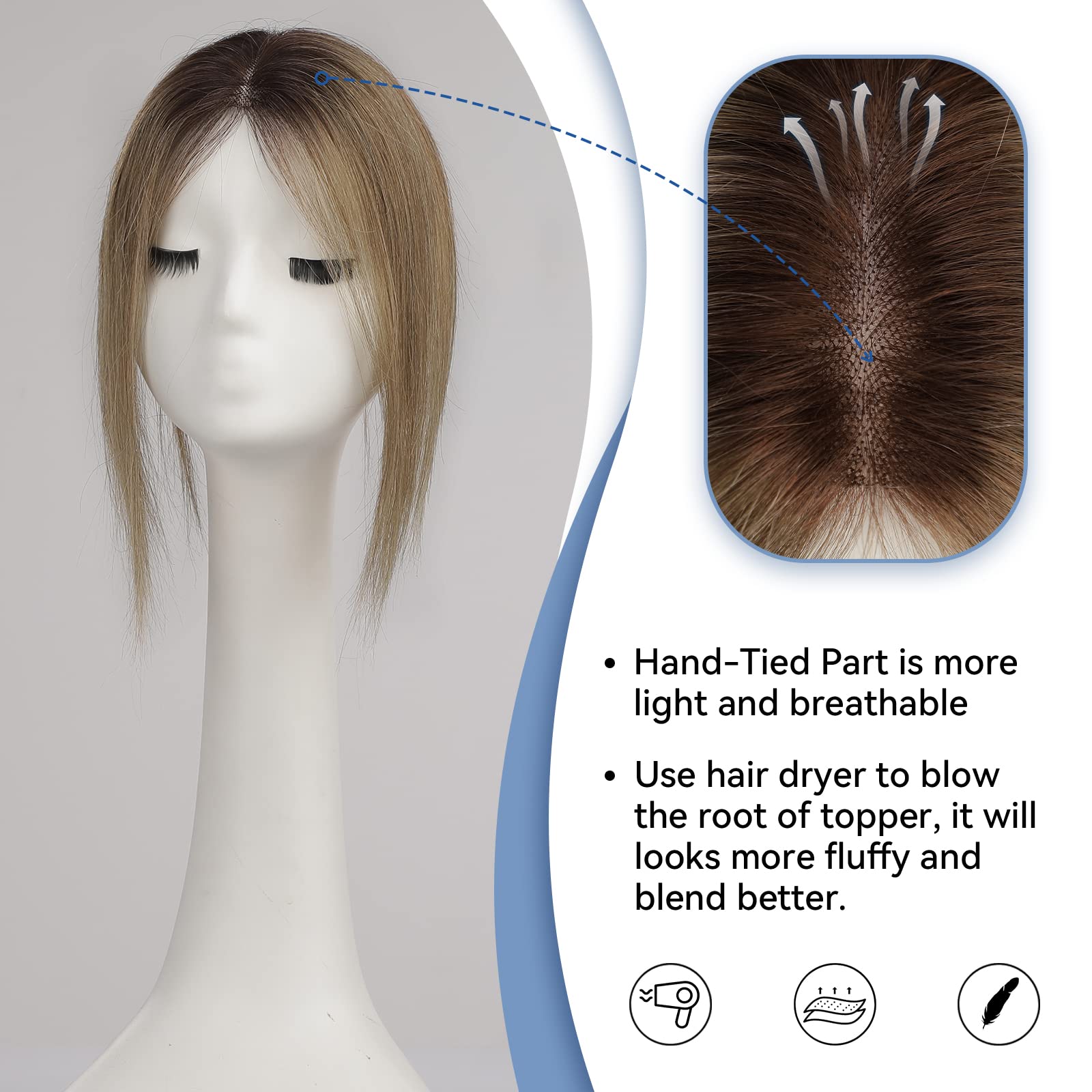 12 Polegada marrom claro ombre - Seamless Clip In Hair Extensions Human Hair avaliação e preço